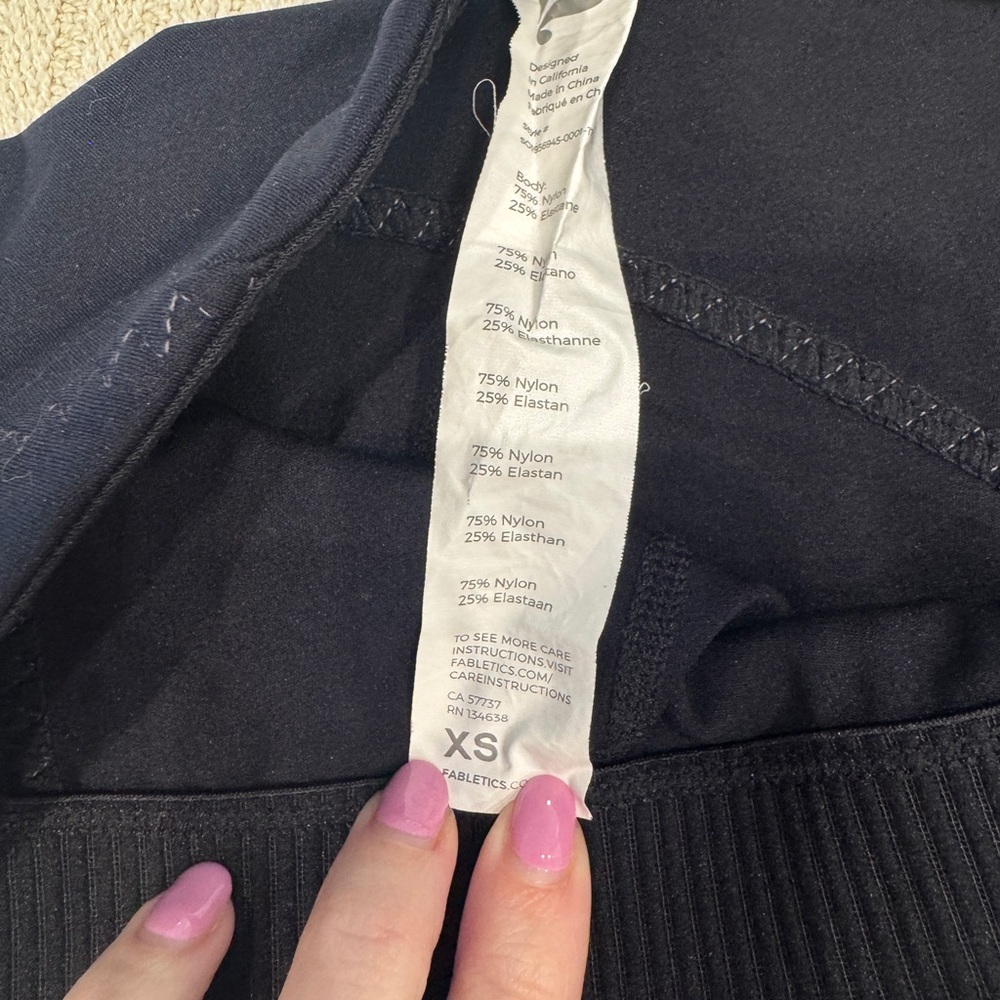 Fabletics Black Performance Shorts - Picture 3 of 3